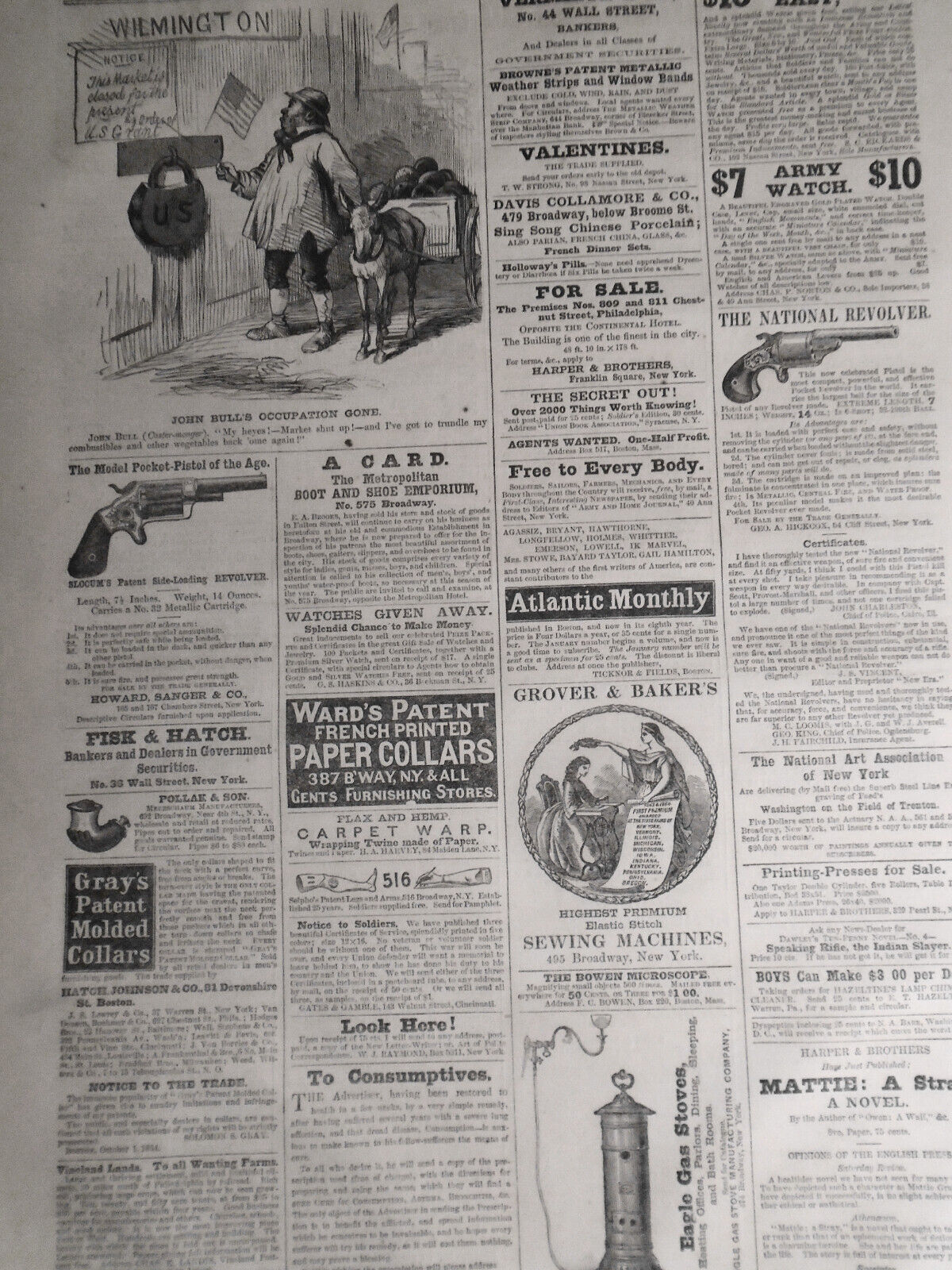 Harper's Weekly February 4, 1865  Union Army in Savannah - Complete Original