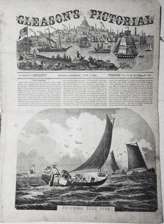 Gleason's Pictorial, June 3, 1854 - Blue-fish; Brigham Young; French uniforms..