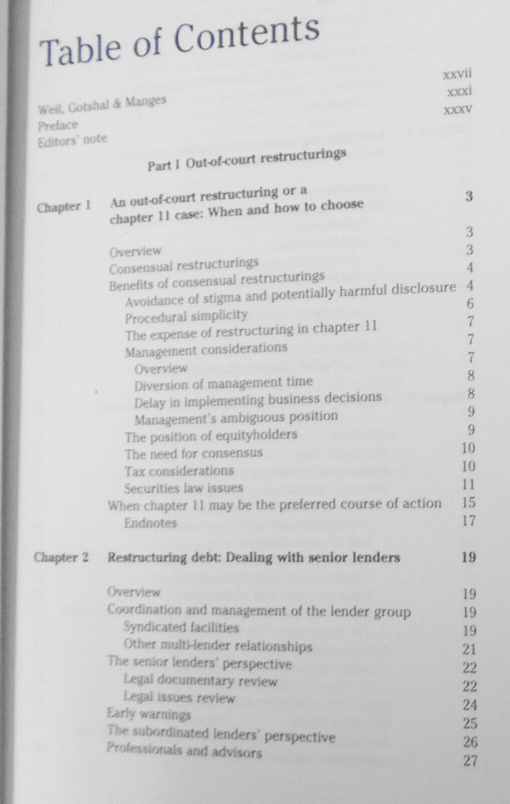 Restructurings : the search for value in a troubled enterprise 1993 Weil Gotshal