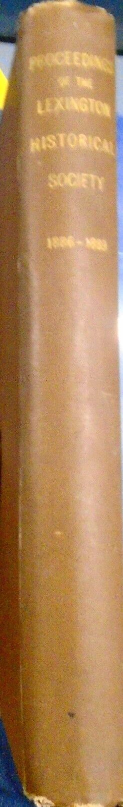 1890 Proceedings of Lexington Historical Society - Volume 1
