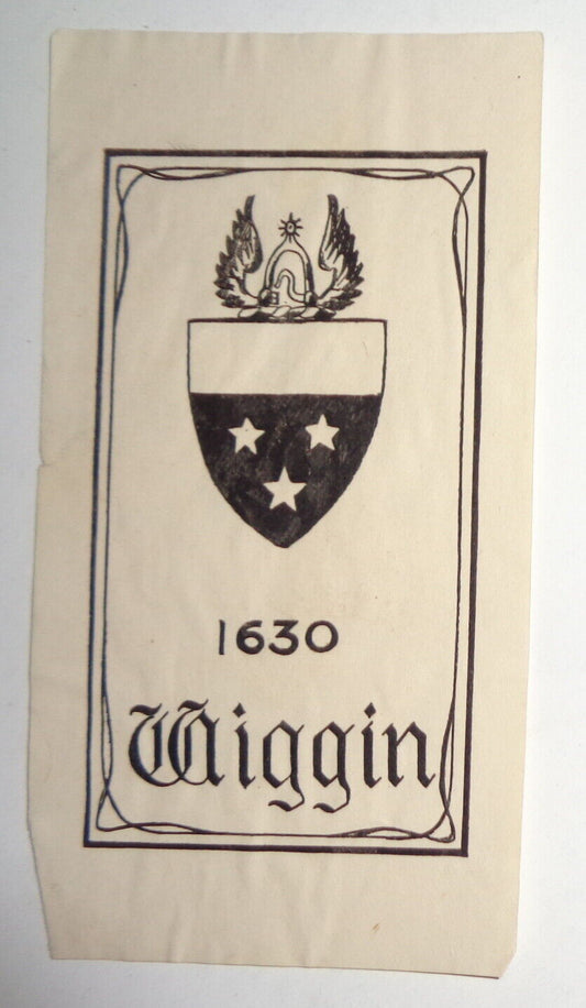 Wiggin, Ex Libris Bookplate