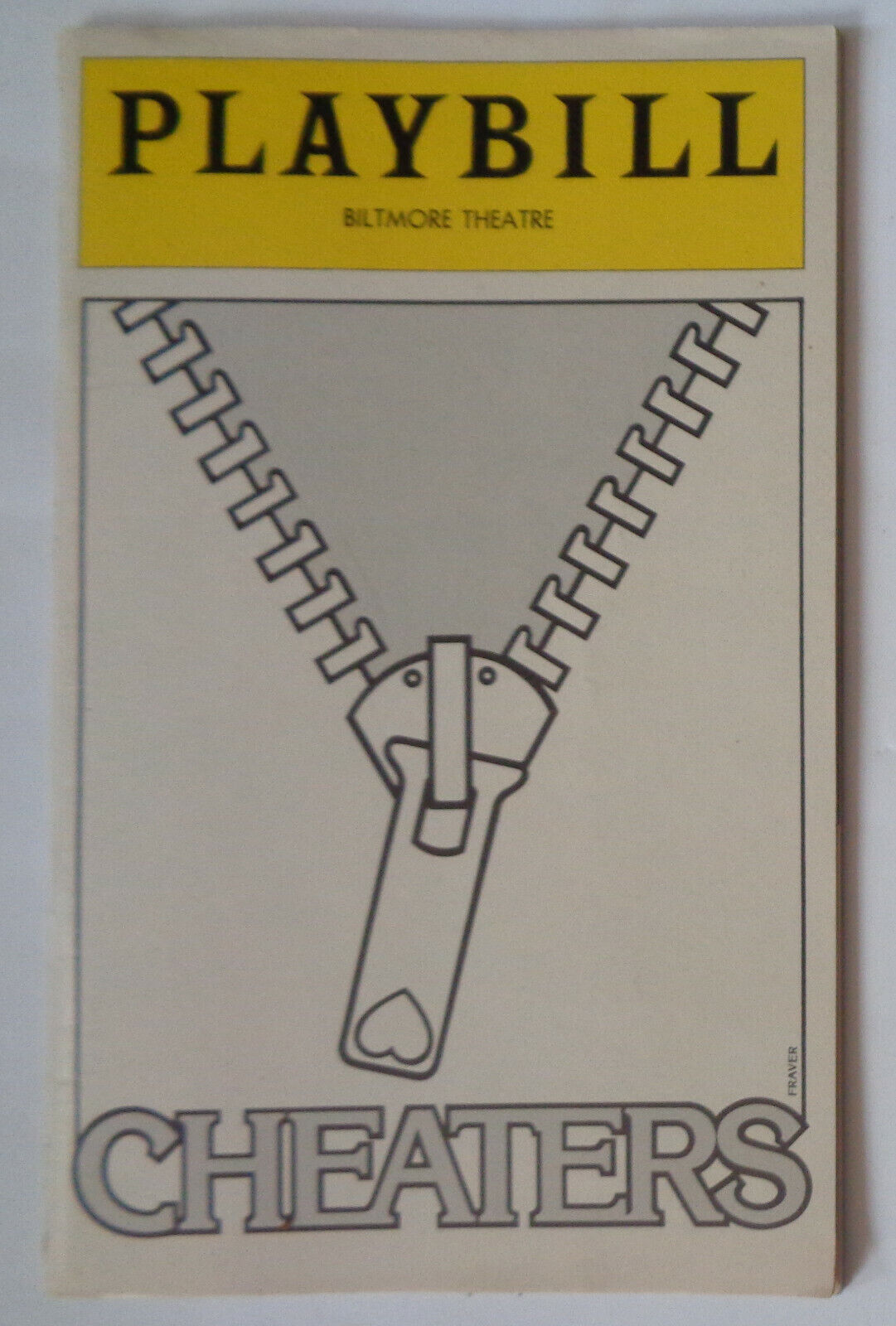 CHEATERS - PLAYBILL - OPENING NIGHT, JANUARY 15, 1978
