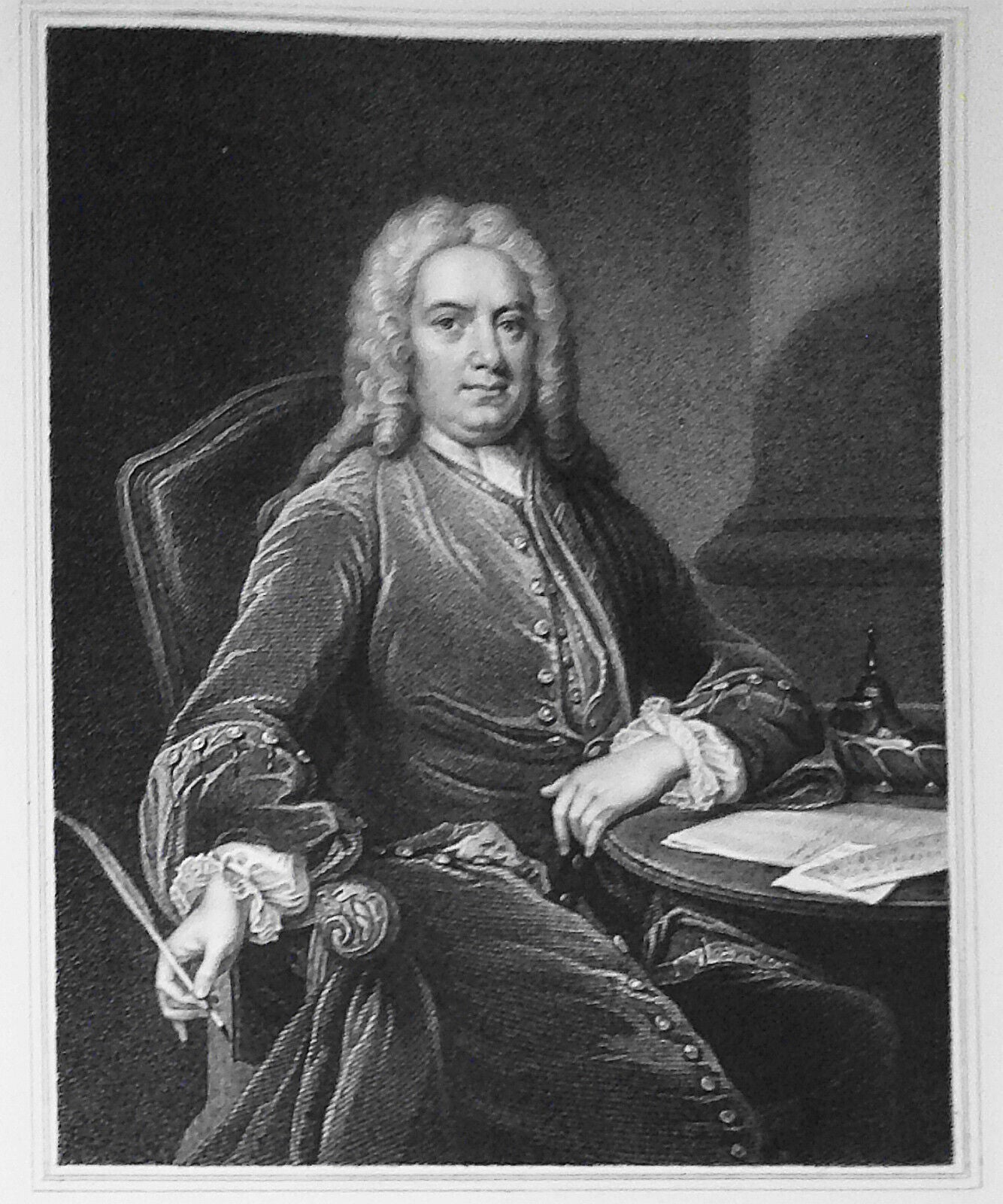 1831 Horatio Walpole - original engraving from Lodge's Portraits. 17x11 inches.