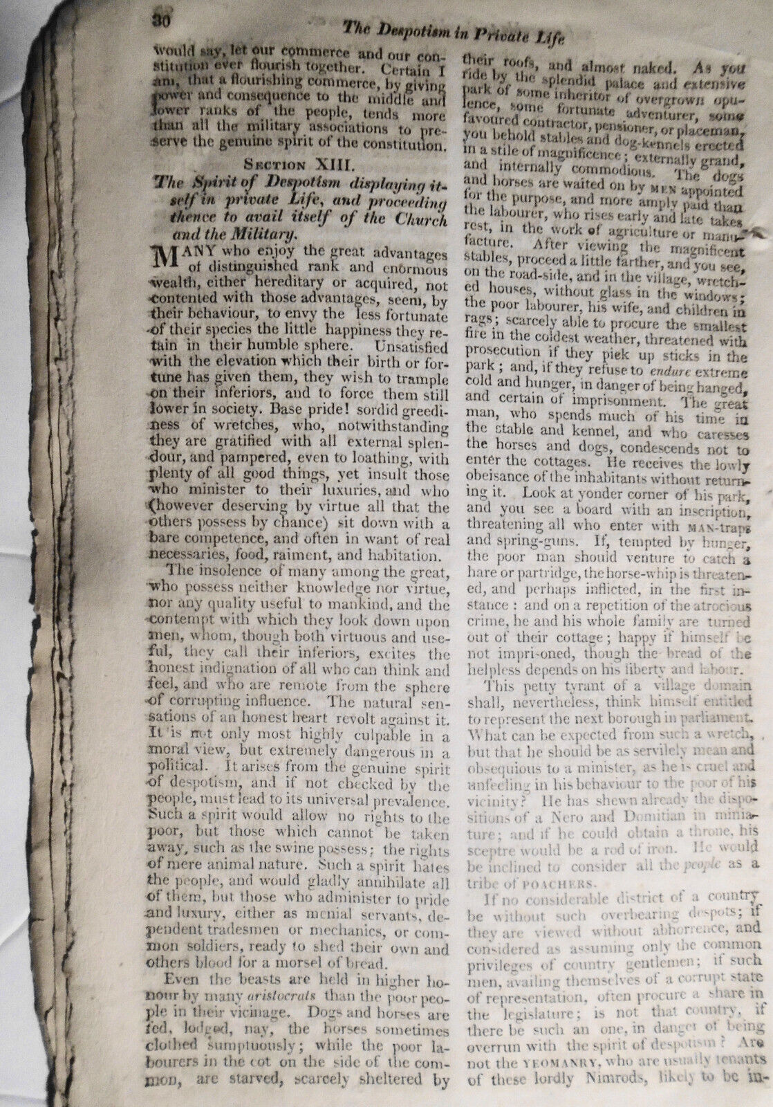 1821 The spirit of despotism. Dedicated to Lord Castlereagh. By Vicesimus Knox.