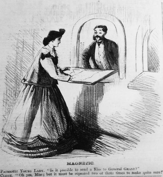 "Magnetic", original cartoon from Harper's Weekly December 2, 1865