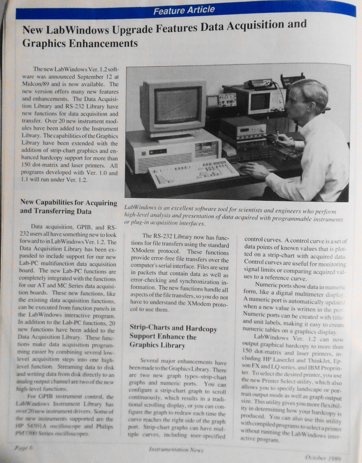 Instrumentation News, by National Instruments - Premiere Issue - October 1989