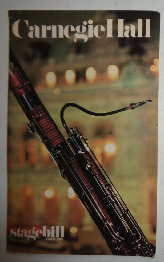 "NO, NO, NANETTE" - STAGEBILL - APRIL 1986 CARNEGIE HALL