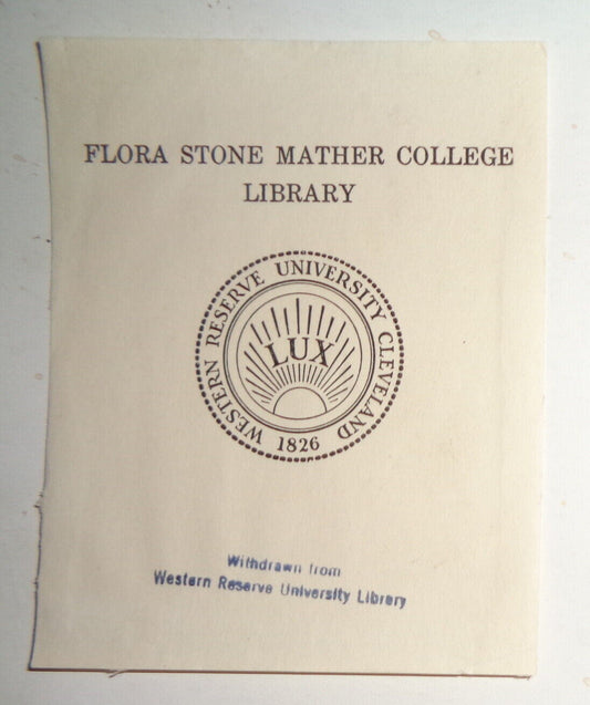 Flora Stone Mather College Library Bookplate (Western Reserve Univ) - circa 1903