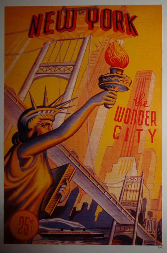 New York, The Wonder City - Window card Poster