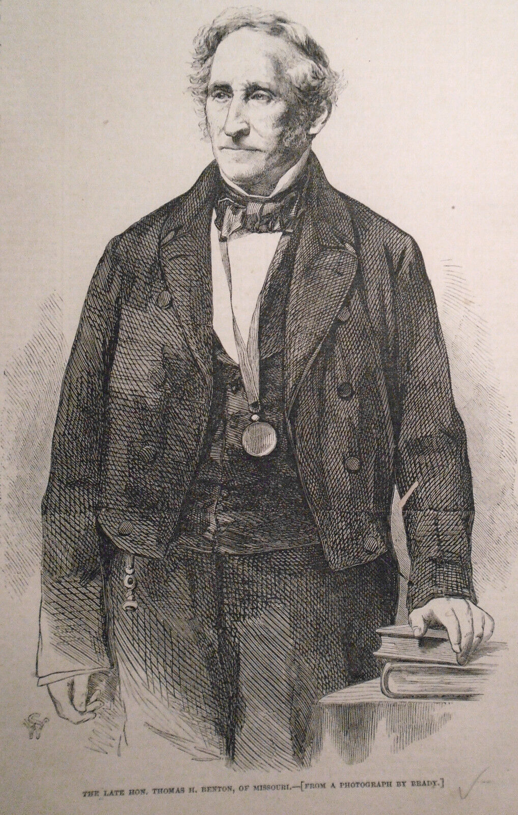 Thomas H Benton Of Missouri - From A Photograph By Brady - Harper's Weekly 1858