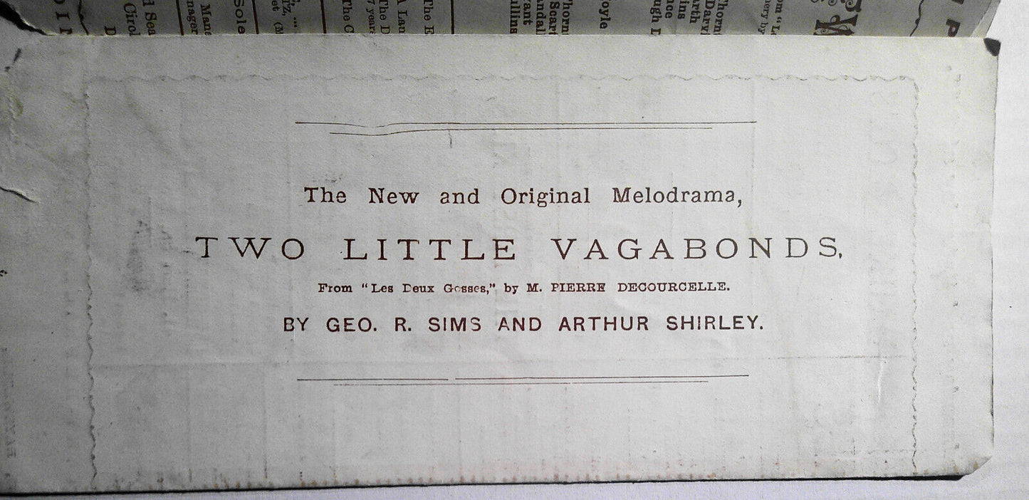 "Two Little Vagabonds" souvenir program, Royal Princess's Theatre, London [1896]