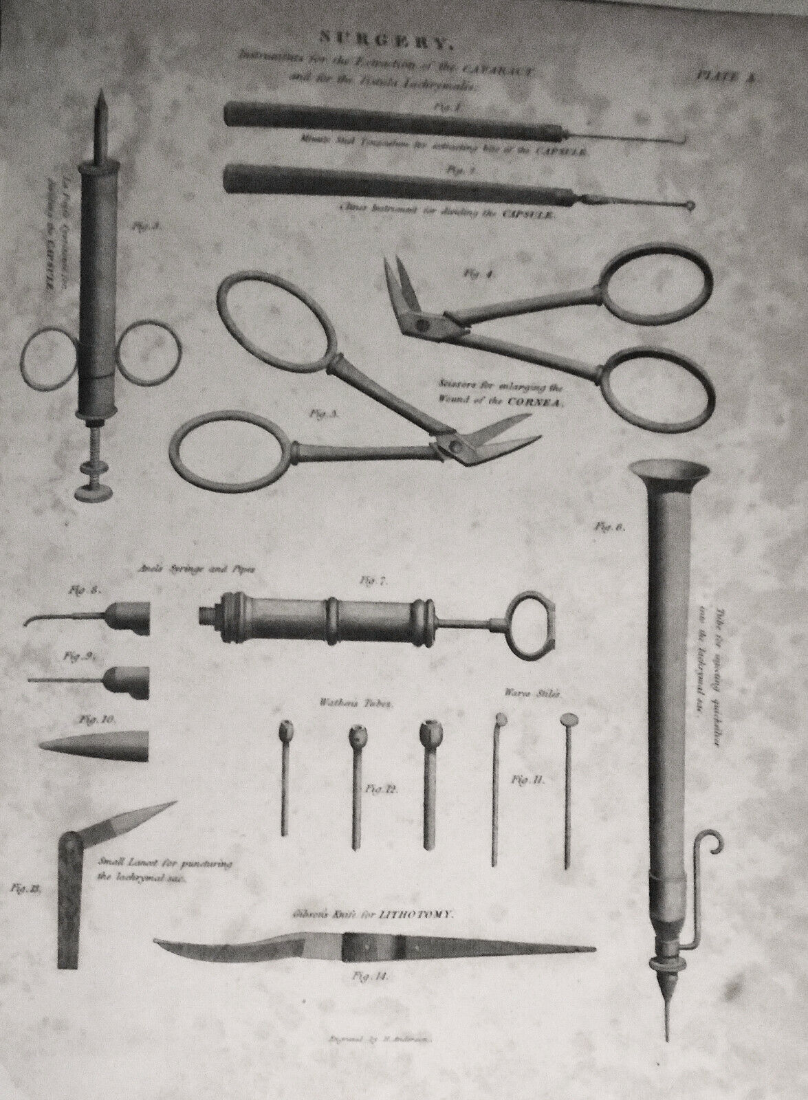 [1815] Surgery tools - 12 engraved plates from Rees' Cyclopaedia plus article