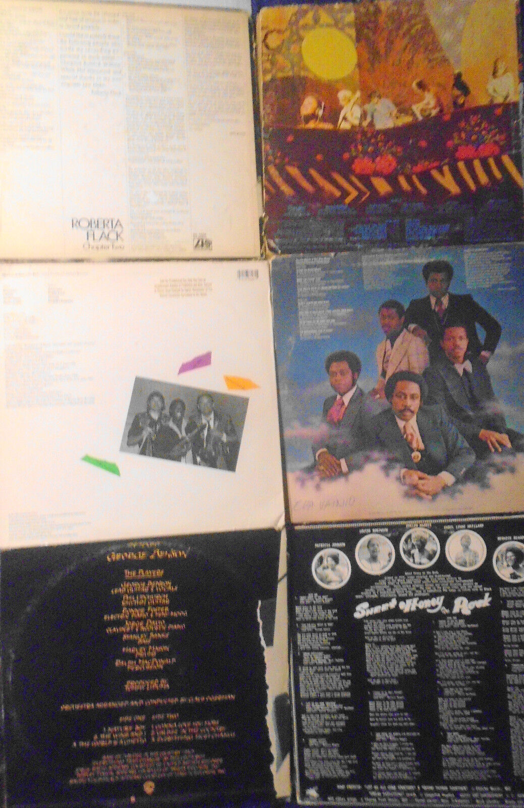 Lot of 6 R&B Soul vinyl LP record albums: Rufus, Roberta Flack, Harold Melvin...