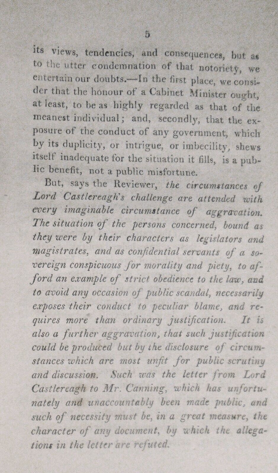 1810 An Answer To The Strictures Of The Quarterly Review (N. 4) Canning & Camden