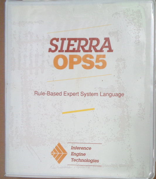 SIERRA OPS5 Rule-based Expert System Language, by Inference Engine Techno.. 1987