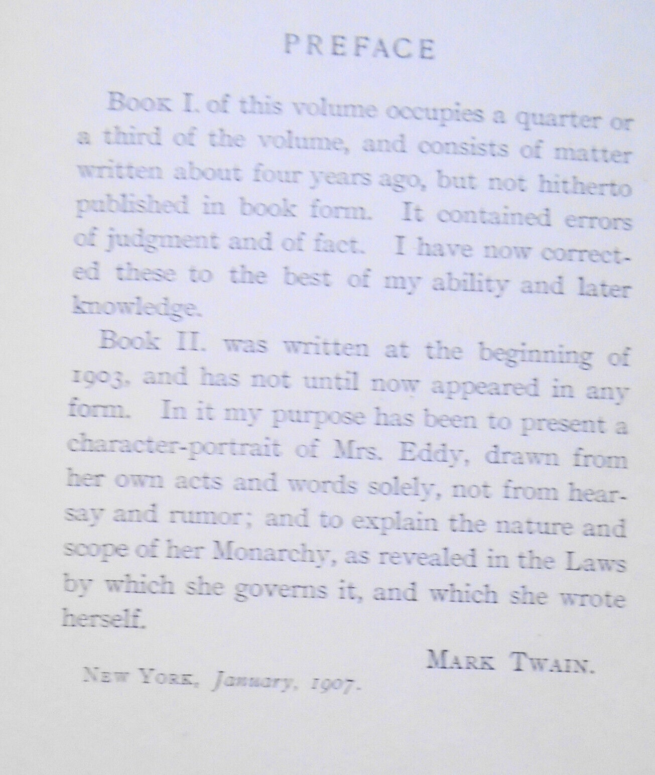 Mark Twain: Christian Science 1907 First edition