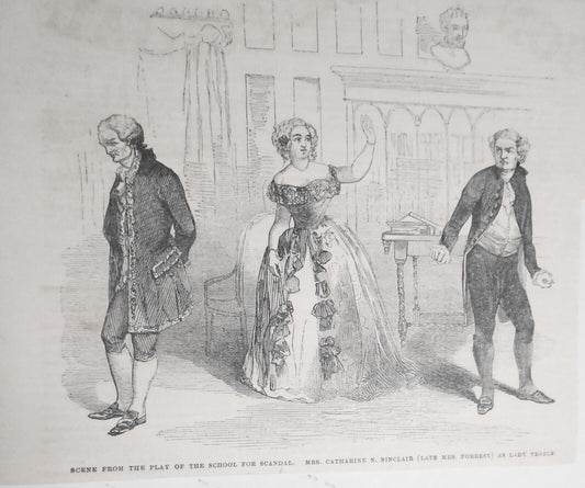 Mrs. Forrest As Lady Teazle in The School For Scandal. Gleason's Pictorial, 1852