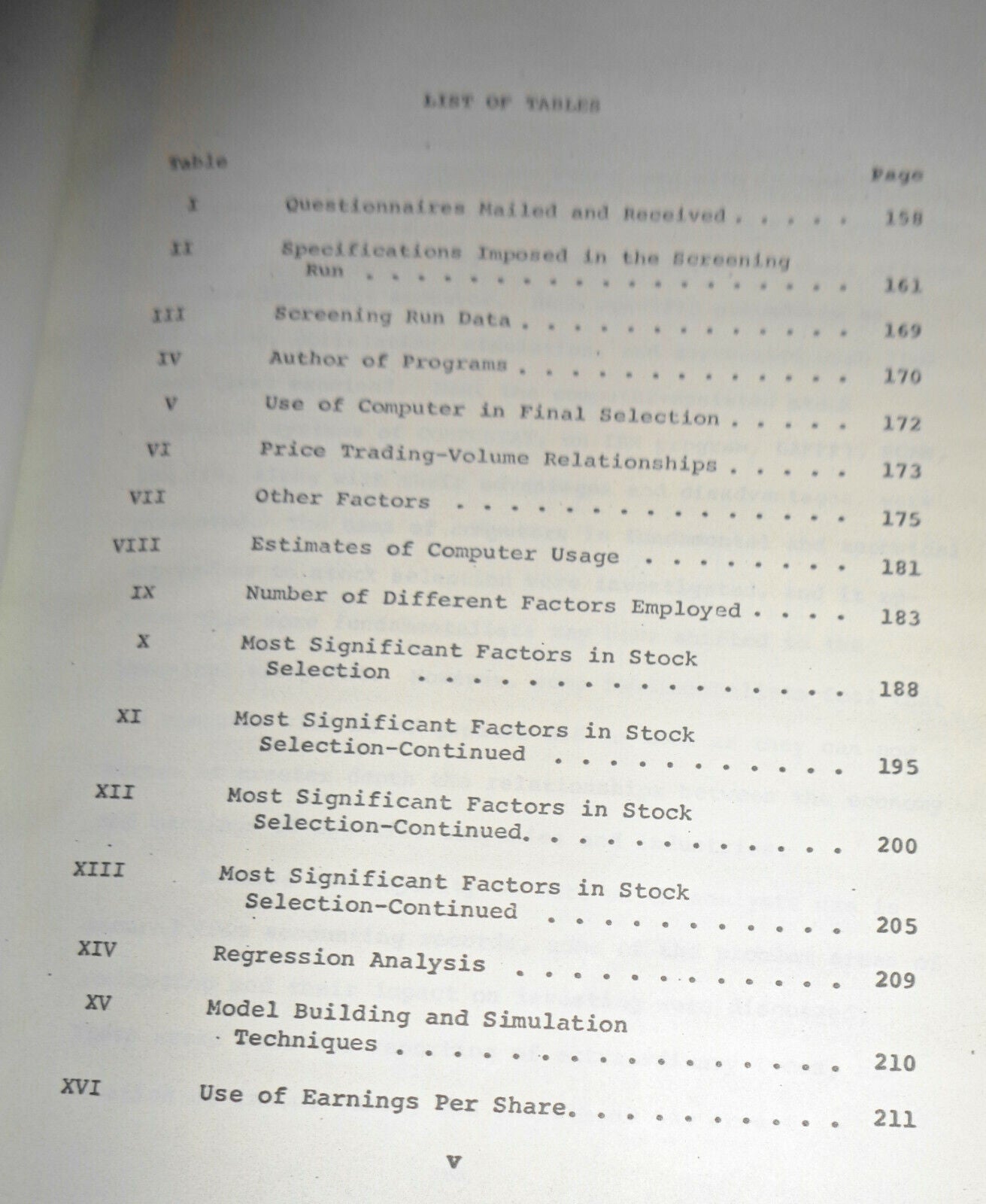 1970 Use of the computer in the stock selection process, by Bruce Kersey.