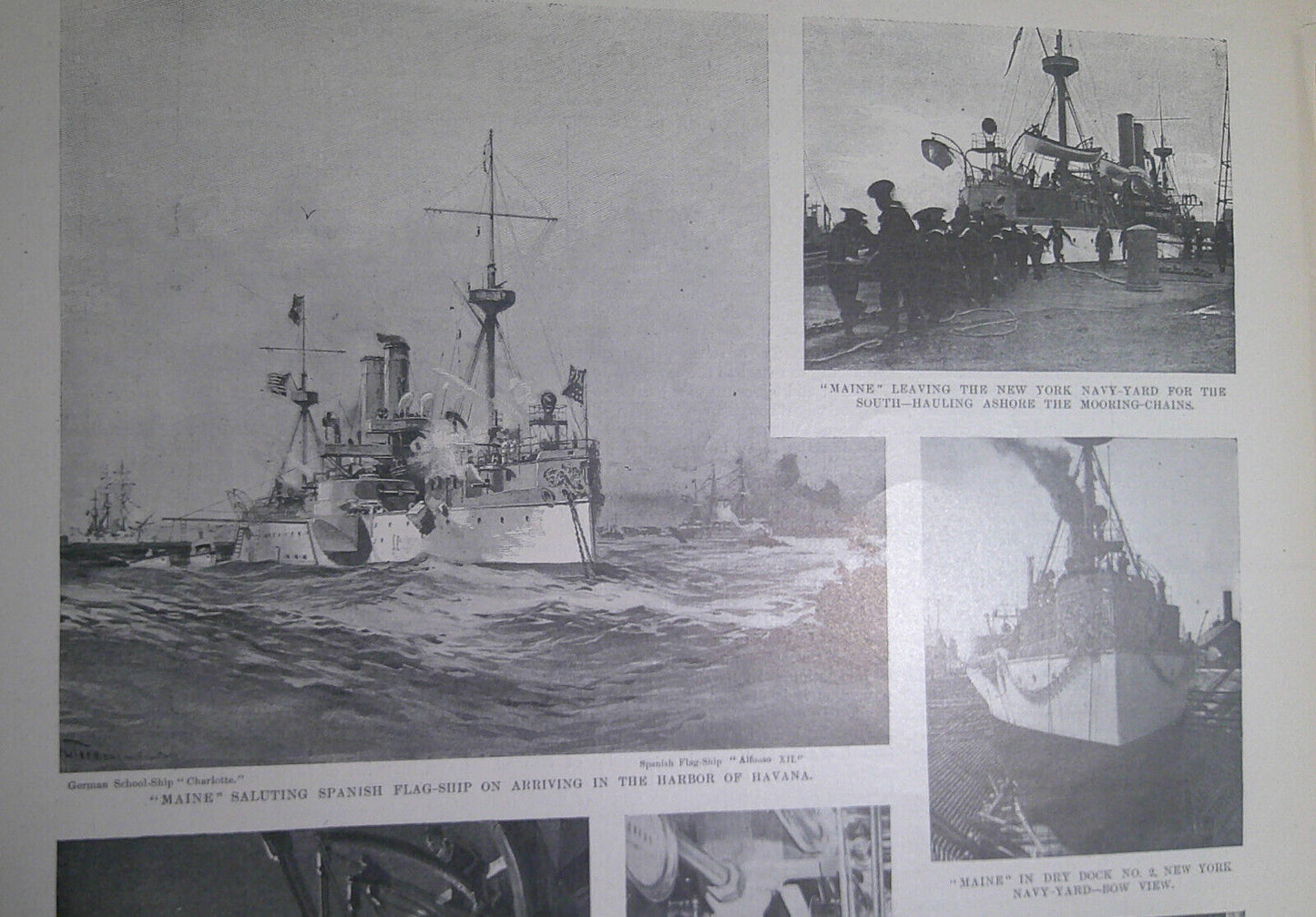 Disaster to the Battle-ship "Maine" - Harper's Weekly, February 26, 1898 section