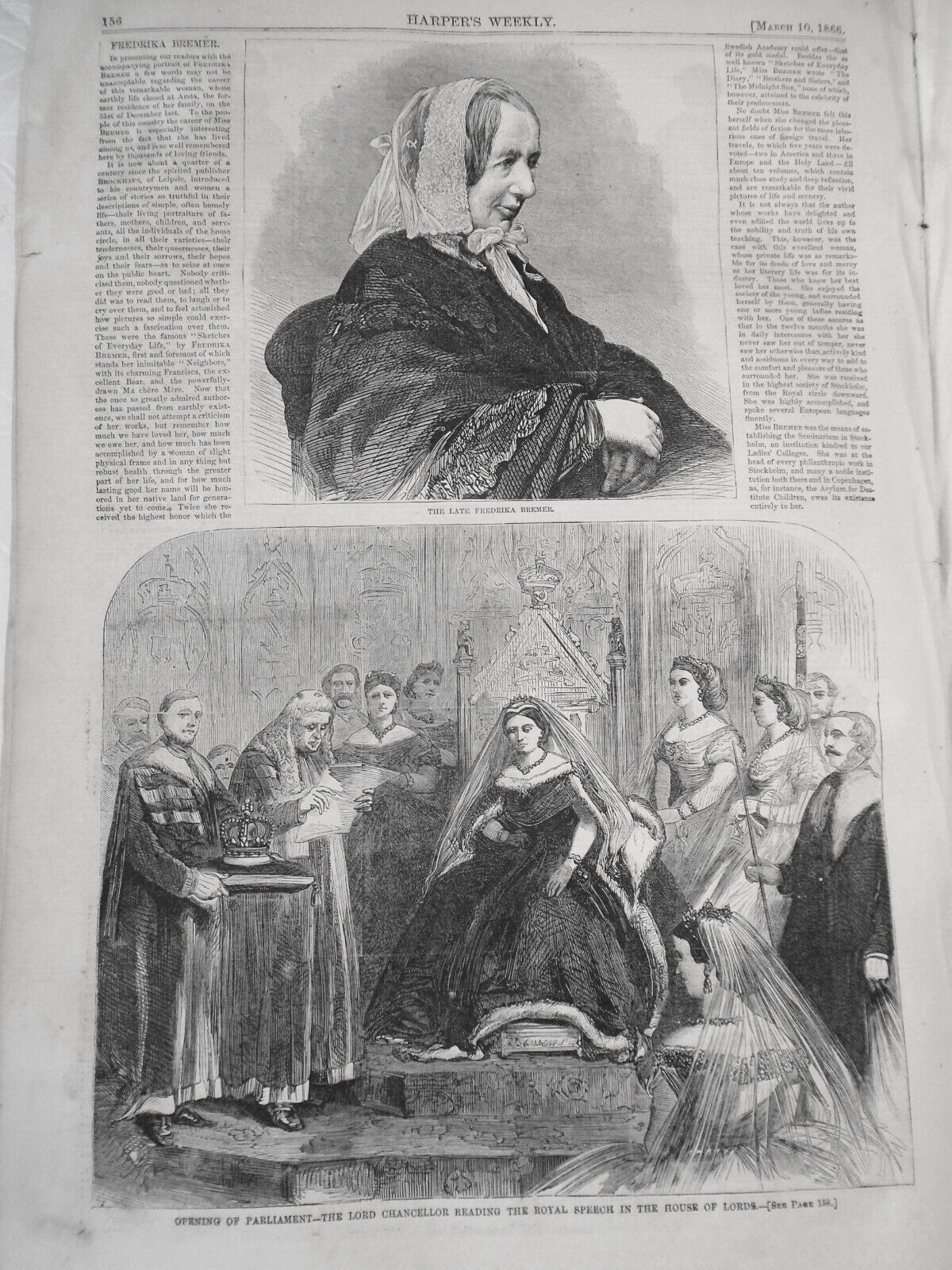 Harper's Weekly March 10, 1866 -  Fireworks for Washington's birthday; Oil fires