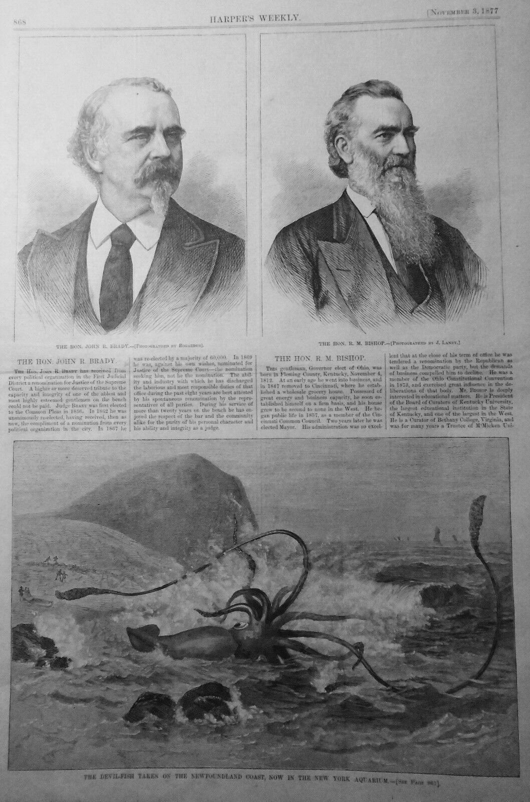Harper's Weekly Nov 3, 1877 Original Complete Issue - The Millennium by Th. Nast