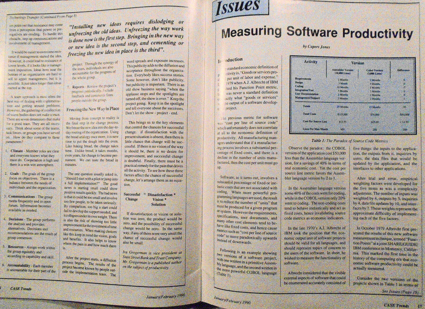 CASE Trends Jan/Feb 1990  - Magazine for Computer-aided software engineering