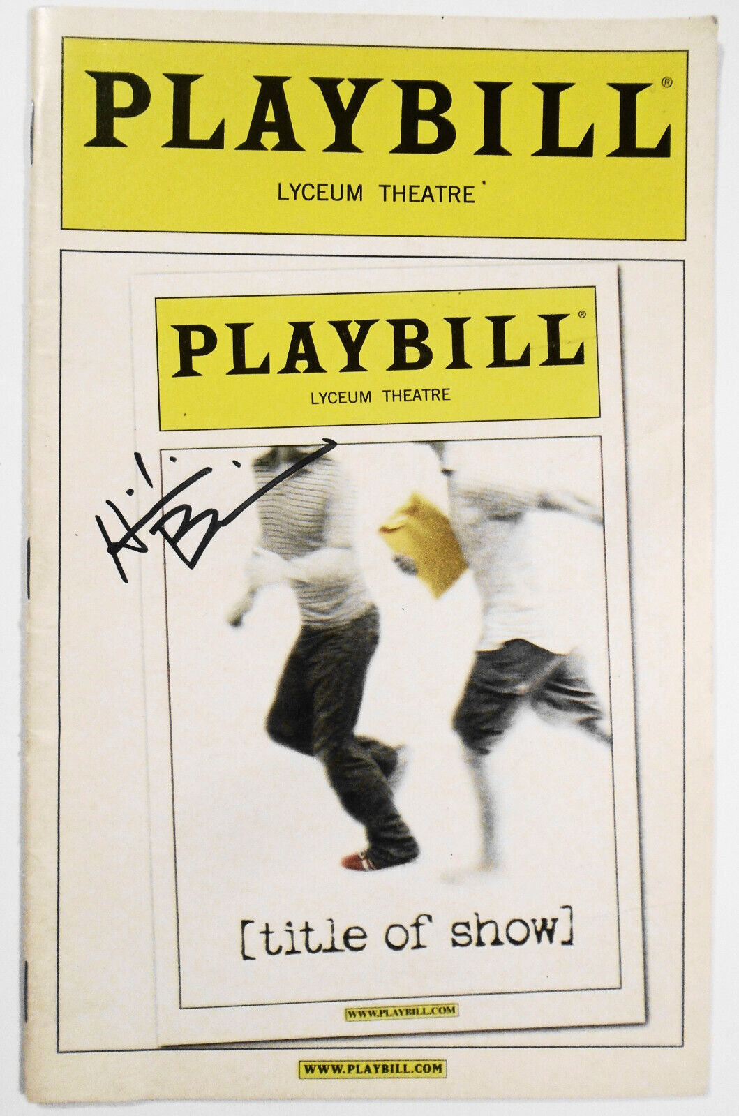 [title of show] Opening Night Playbill  2008 - SIGNED by Heidi Blickenstaff