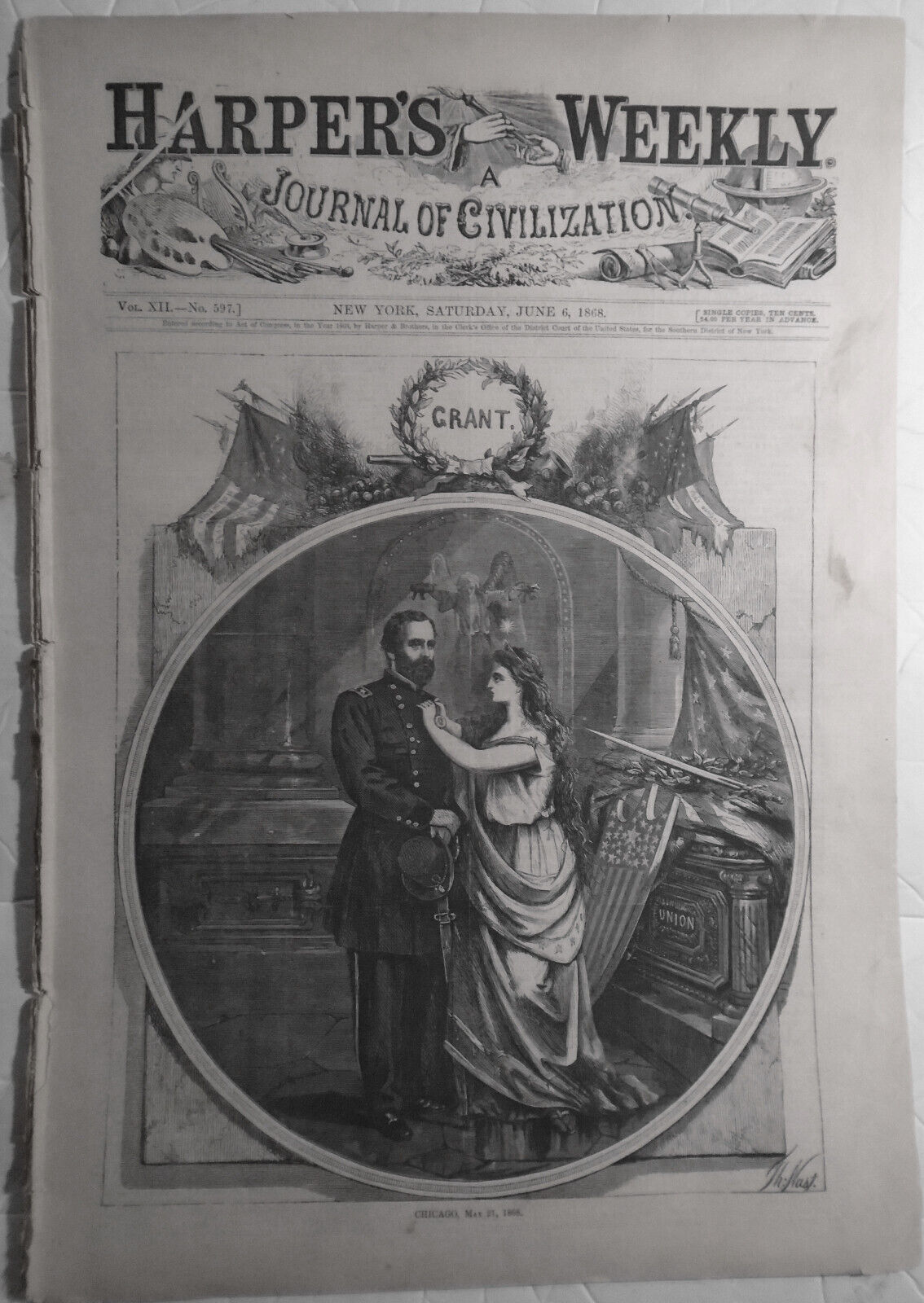 Harper's Weekly June 6, 1868: Republican Convention; Monument to dead soldiers
