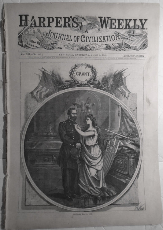 Harper's Weekly June 6, 1868: Republican Convention; Monument to dead soldiers