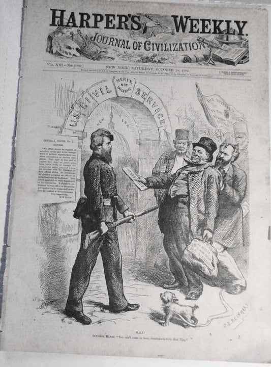Harper's Weekly October 20, 1877 - Original complete issue. Sioux and Arrapahoe