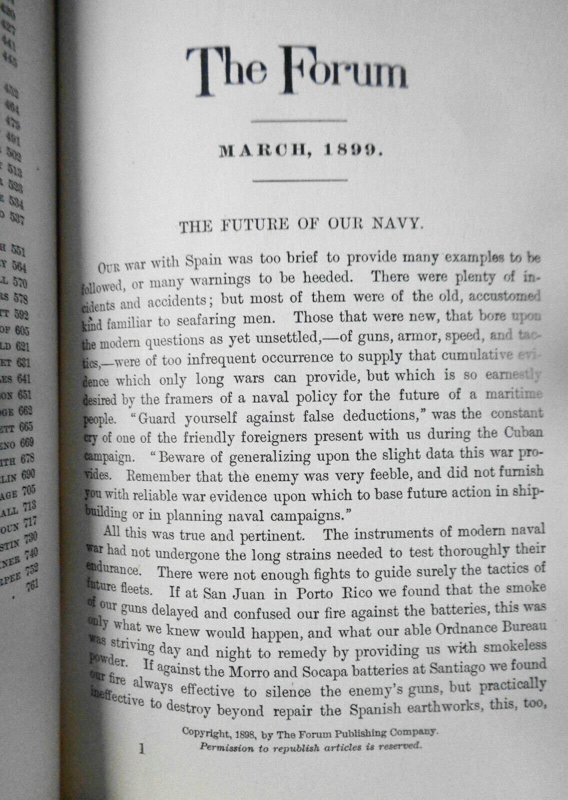 The Forum Vol. XXVII - March-August 1899. Bound volume. Future of the Negro, etc