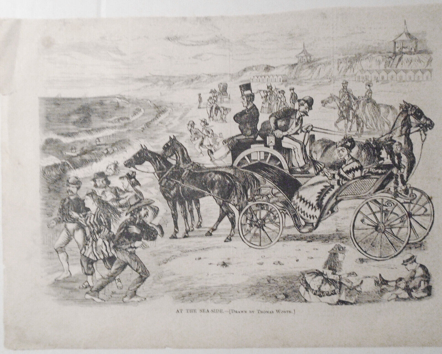 At The Sea-side, drawn By Thomas Worth - Harper's Weekly, August 1, 1868