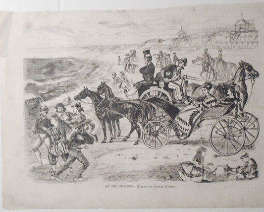 At The Sea-side, drawn By Thomas Worth - Harper's Weekly, August 1, 1868