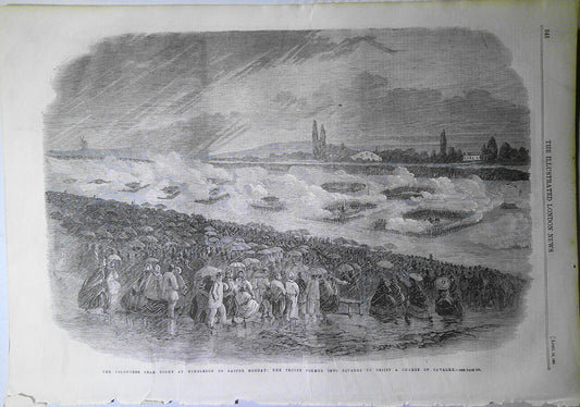 1861 "The Volunteer Sham Fight at Wimbledon on Easter Monday...". Original