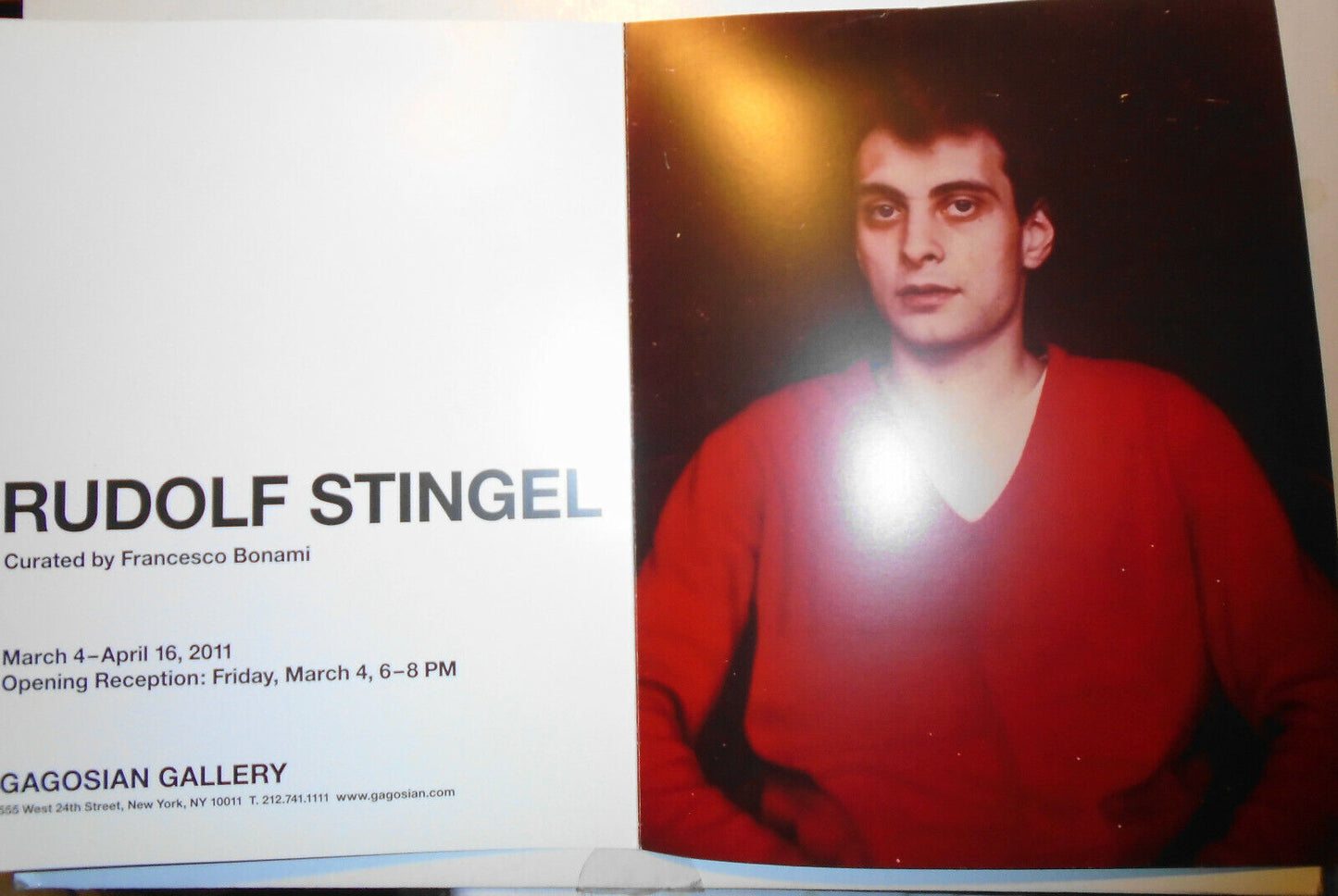 Rudolf Stingel -- Exhibition Brochure -  2011.  Gagosian Gallery, New York