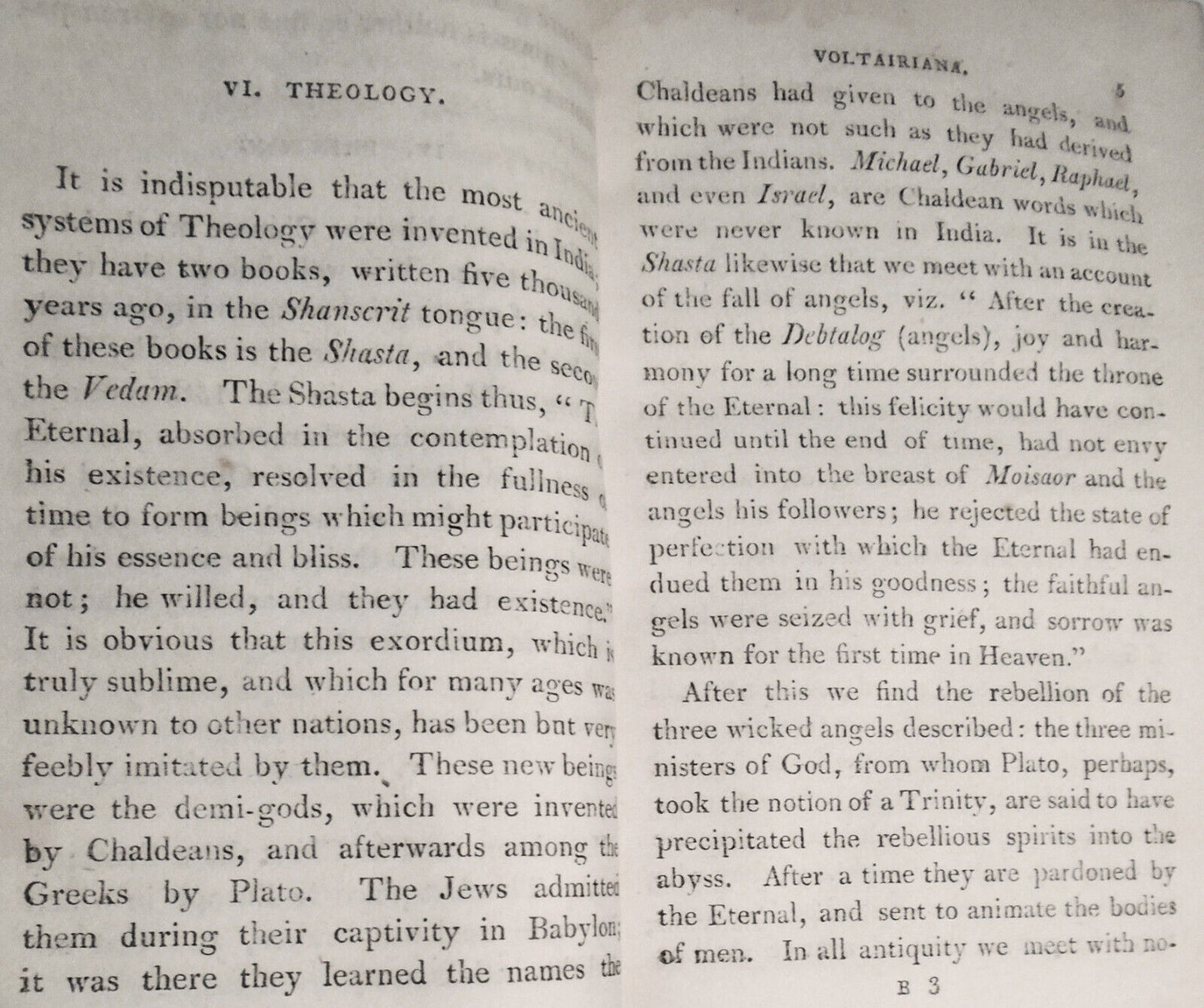 [Voltaire] Voltairiana, by Mary Julia Young - 4 Volumes, 1805 first edition