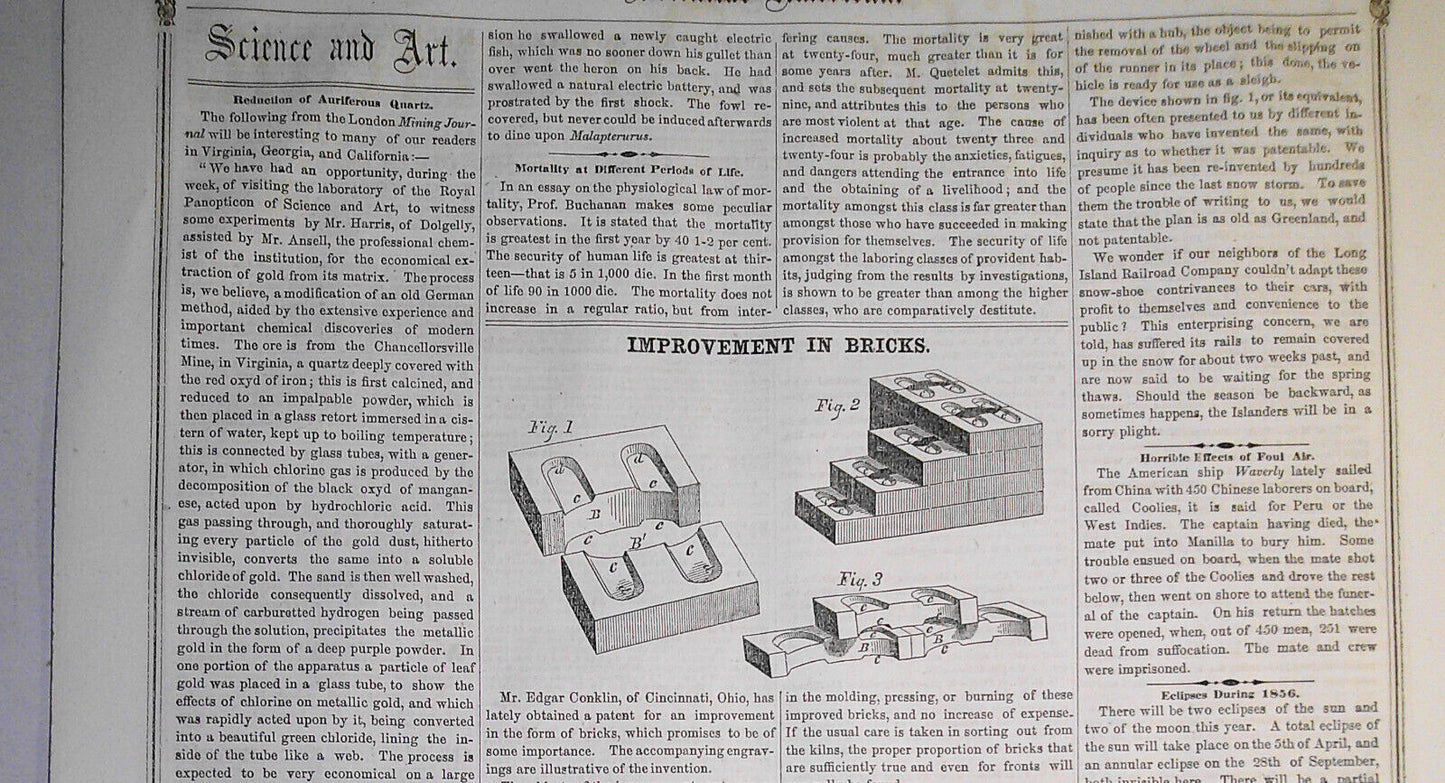 Scientific American, January 26, 1856. Original complete issue.