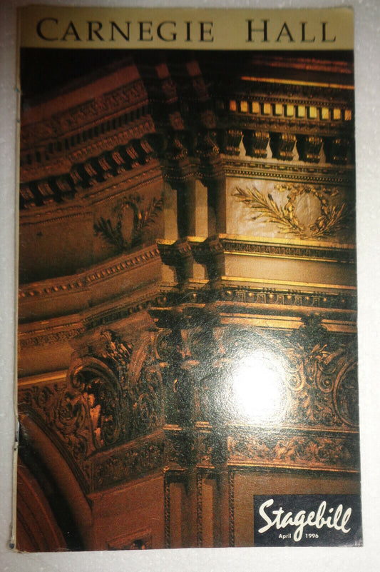 KATHLEEN BATTLE, BOSTON SYMPHONY ORCHESTRA - CARNEGIE HALL STAGEBILL - APR 1996