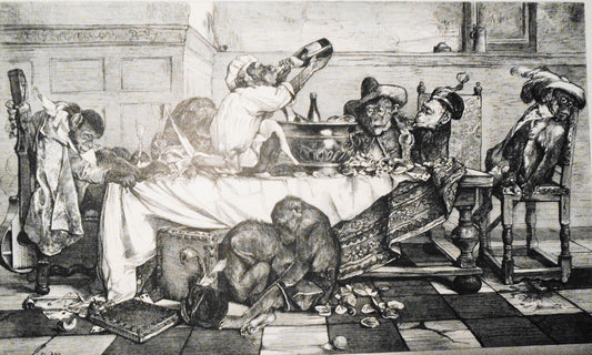 Nach dem Diner - by Paul Meyerheim -- 1882