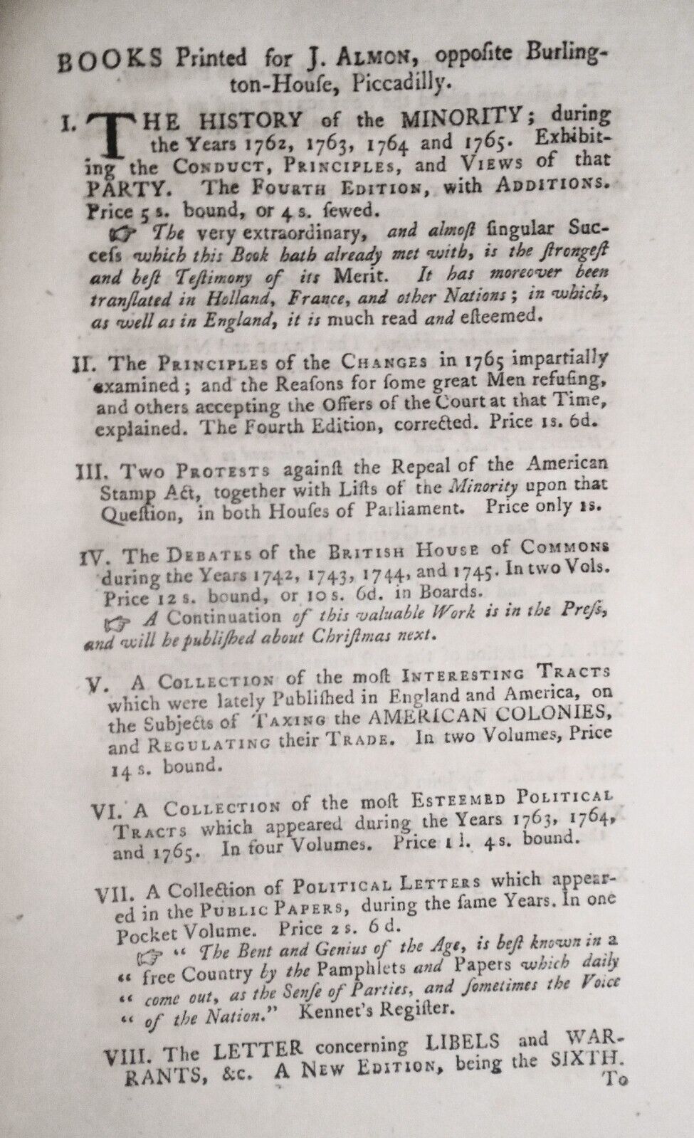 1766 Examination of the principles and boasted disinterestedness - Charles Lloyd