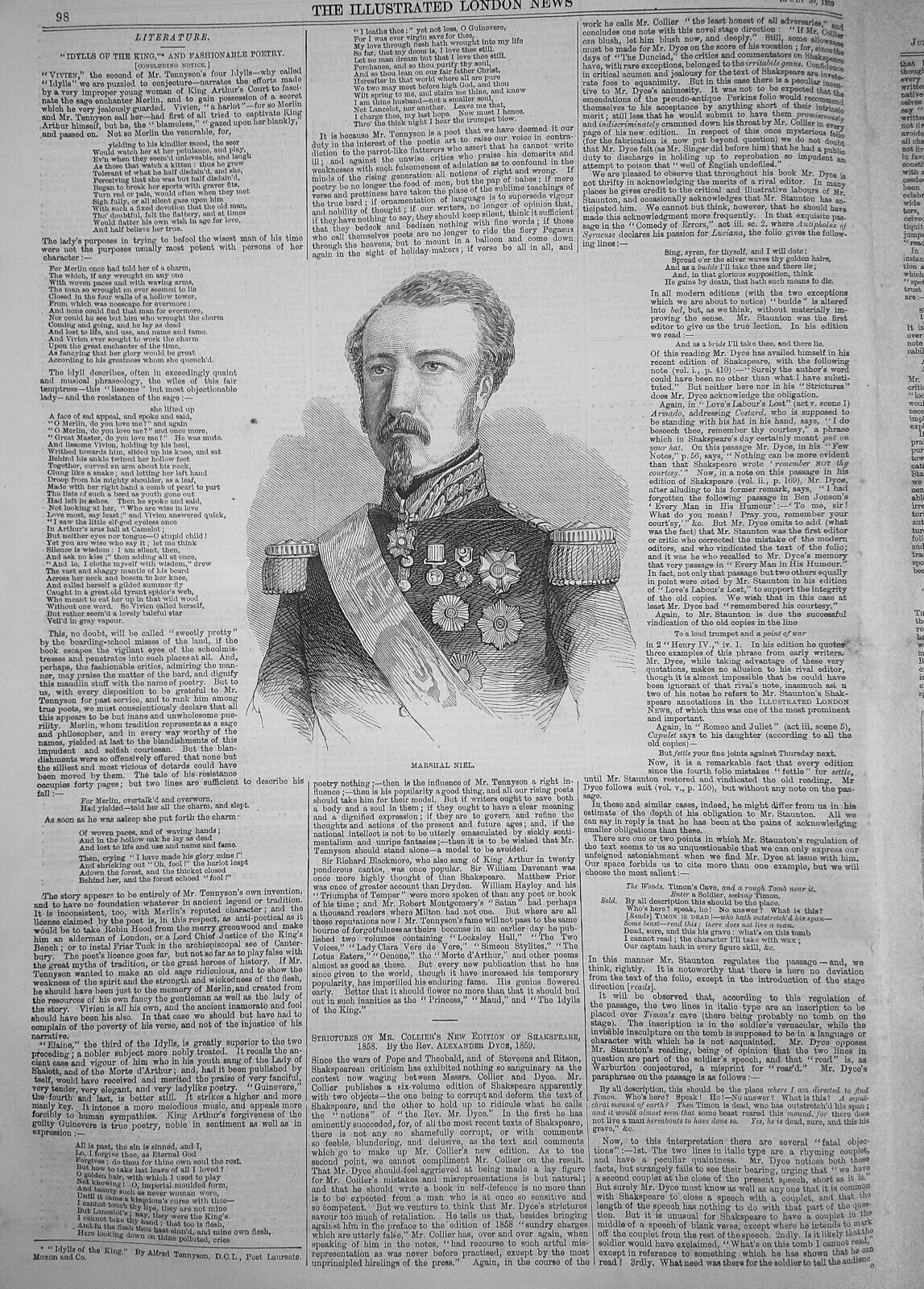 Illustrated London News, July 30, 1859. Railway Map of Lower Egypt;  Mantua; etc