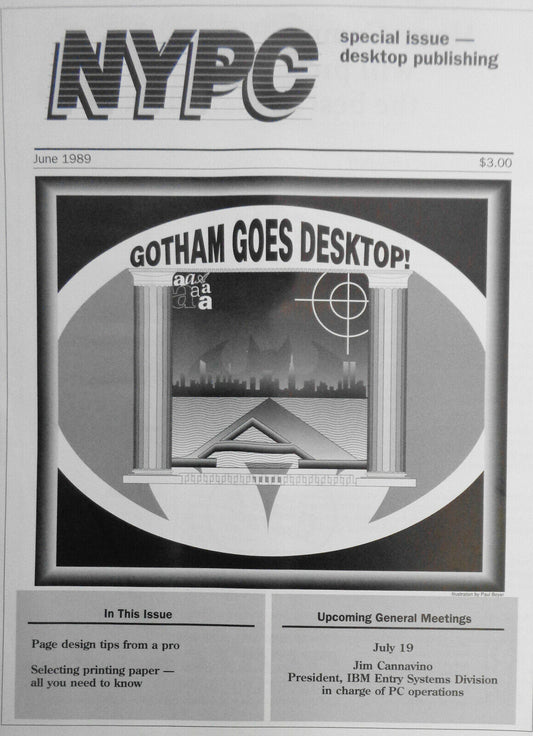 NYPC Magazine, June 1989 - New York Personal Computer user group.