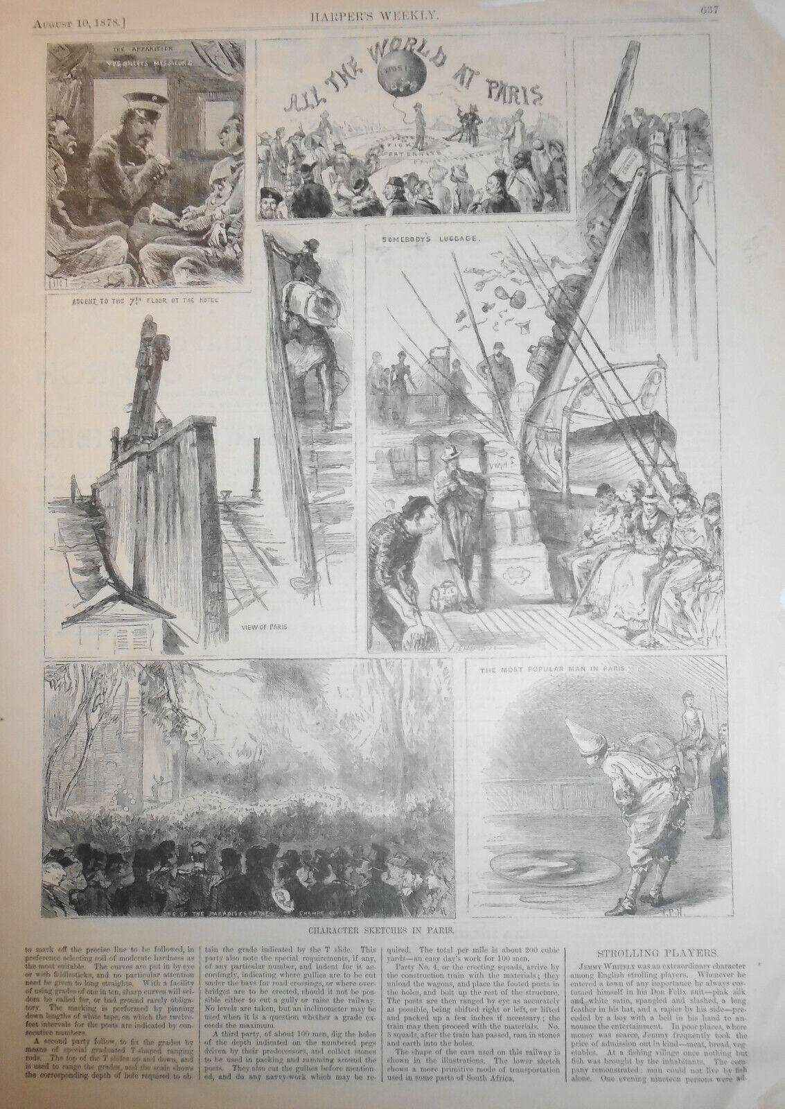 Character Sketches in Paris - Harper's Weekly, August 10, 1878