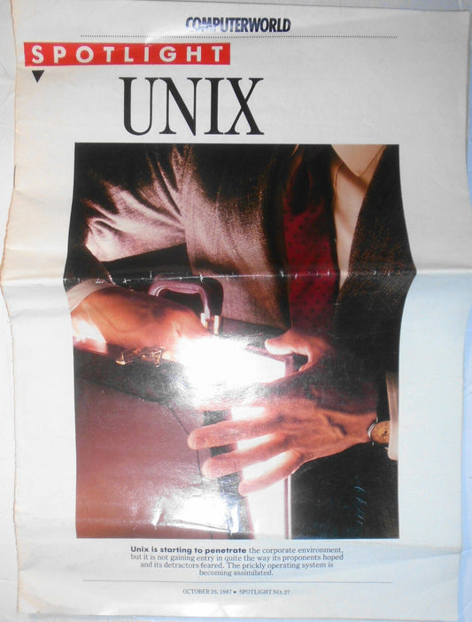 Spotlight UNIX, by Computerworld, October 26, 1987.