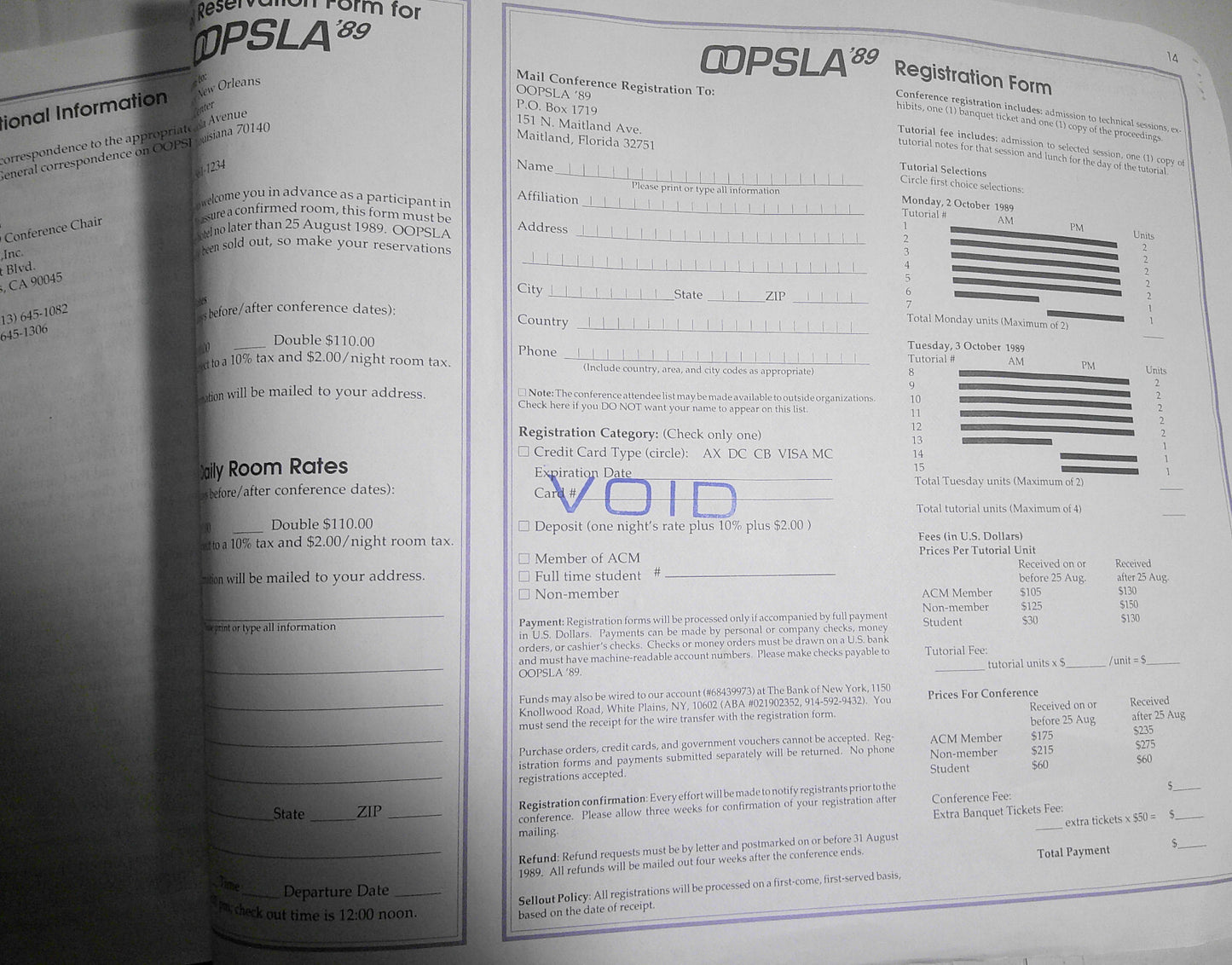 OOPSLA '89 4th Annual Conference on Object Oriented Programming. Advance program