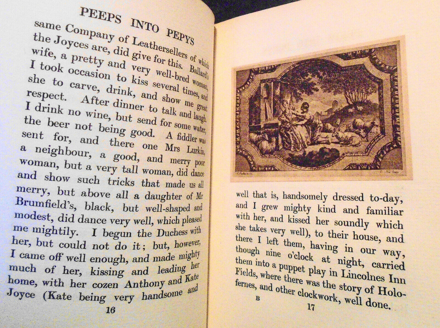 Peeps into Pepys, by Samuel Pepys. 1913 - with 6 tipped-in duo-tone engravings