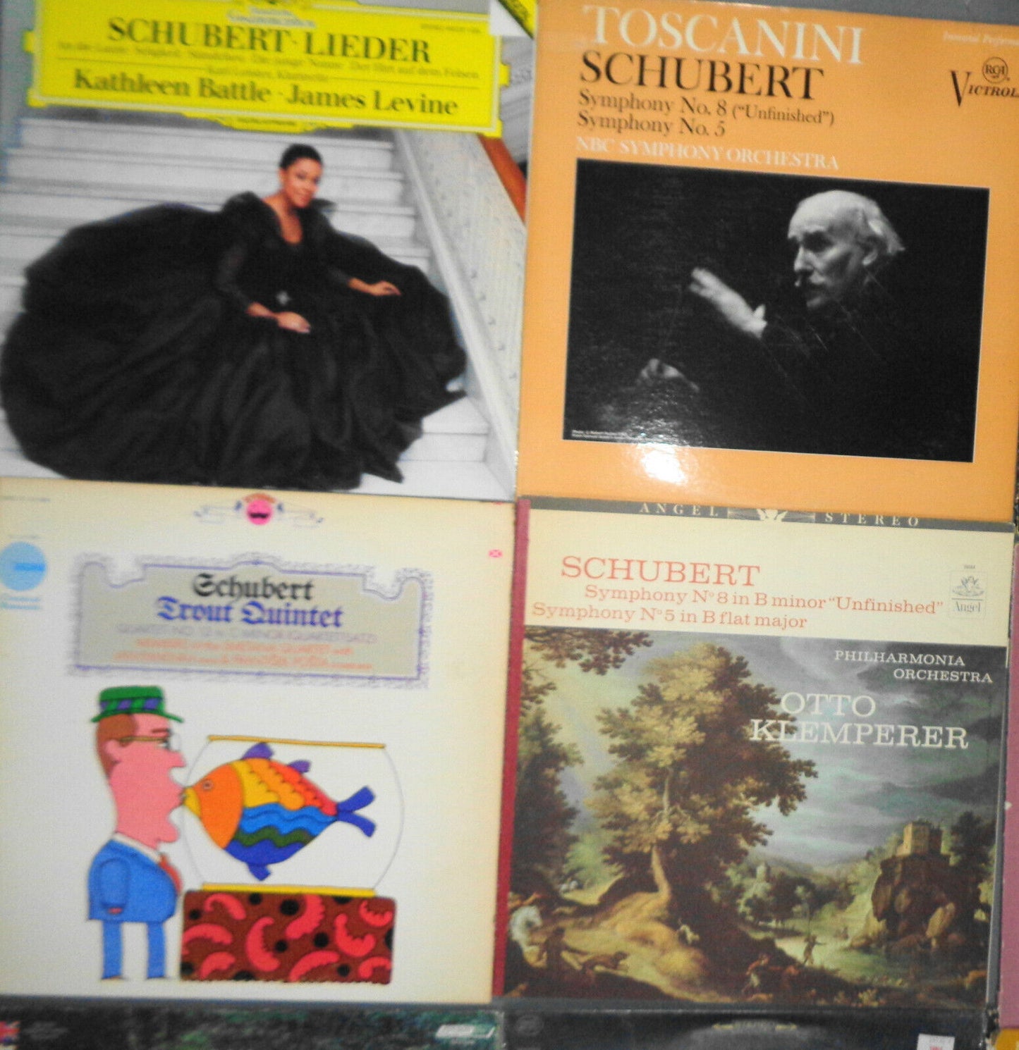 16 Schubert  LPs lot - Szell, Battle, Suk Trio, Stern /Rose, Oistrakh, Toscanini