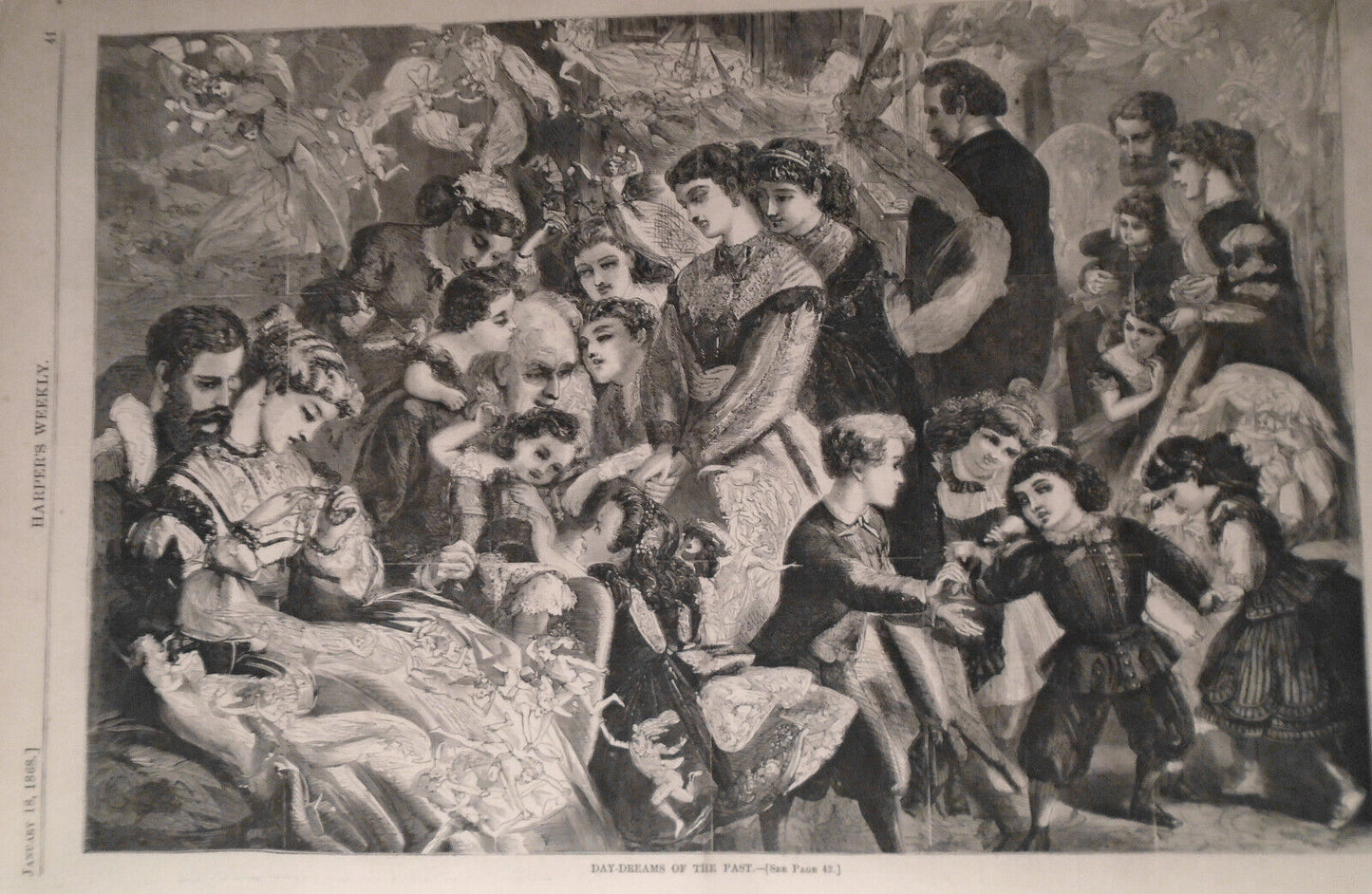 Harper's Weekly Jan 18, 1868 - Original - Clerkenwell Prison Explosion; Icebergs