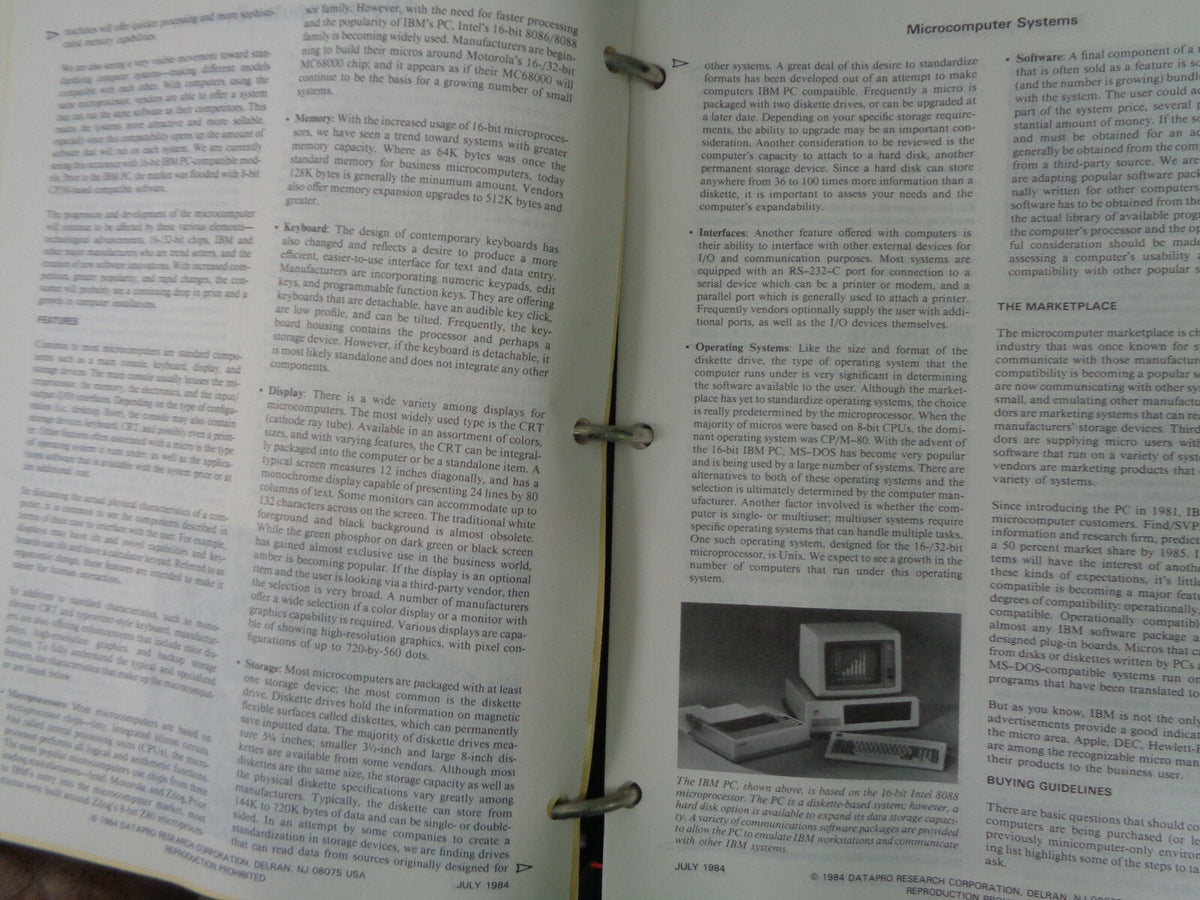 Datapro reports on minicomputers. 1985 by Datapro Research Corporation. Fine