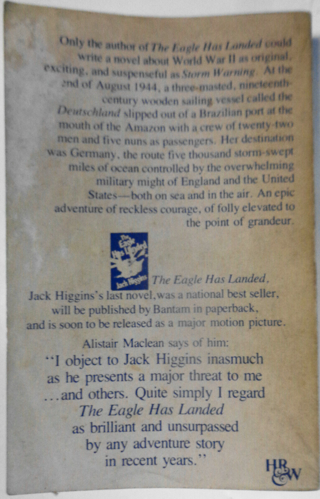 Jack Higgins - Storm Warning - Advance Reading Copy 1976 First Edition